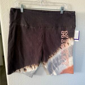 BNWT Disney Mickey Mouse tie dye bike shorts size XL